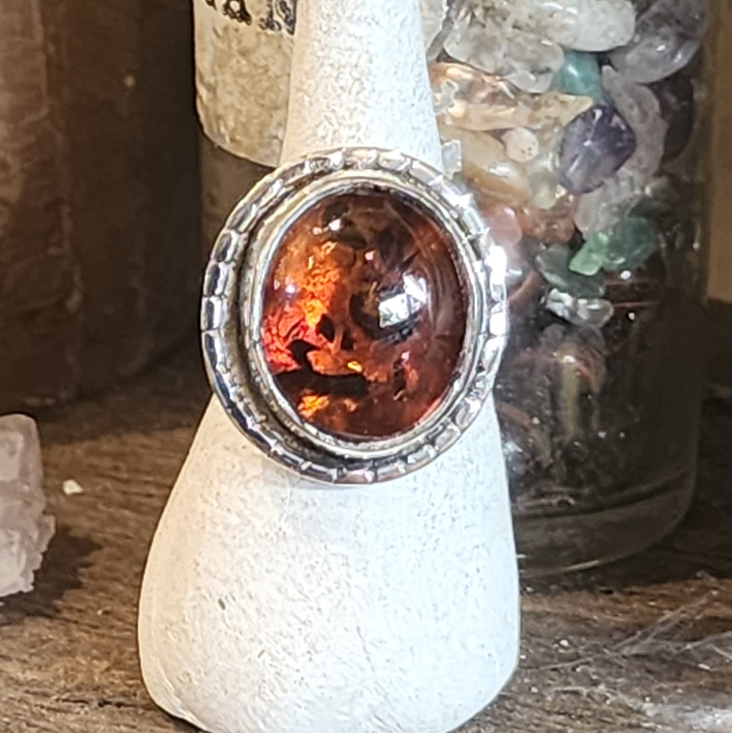 Deep Tone Baltic Amber Ring
