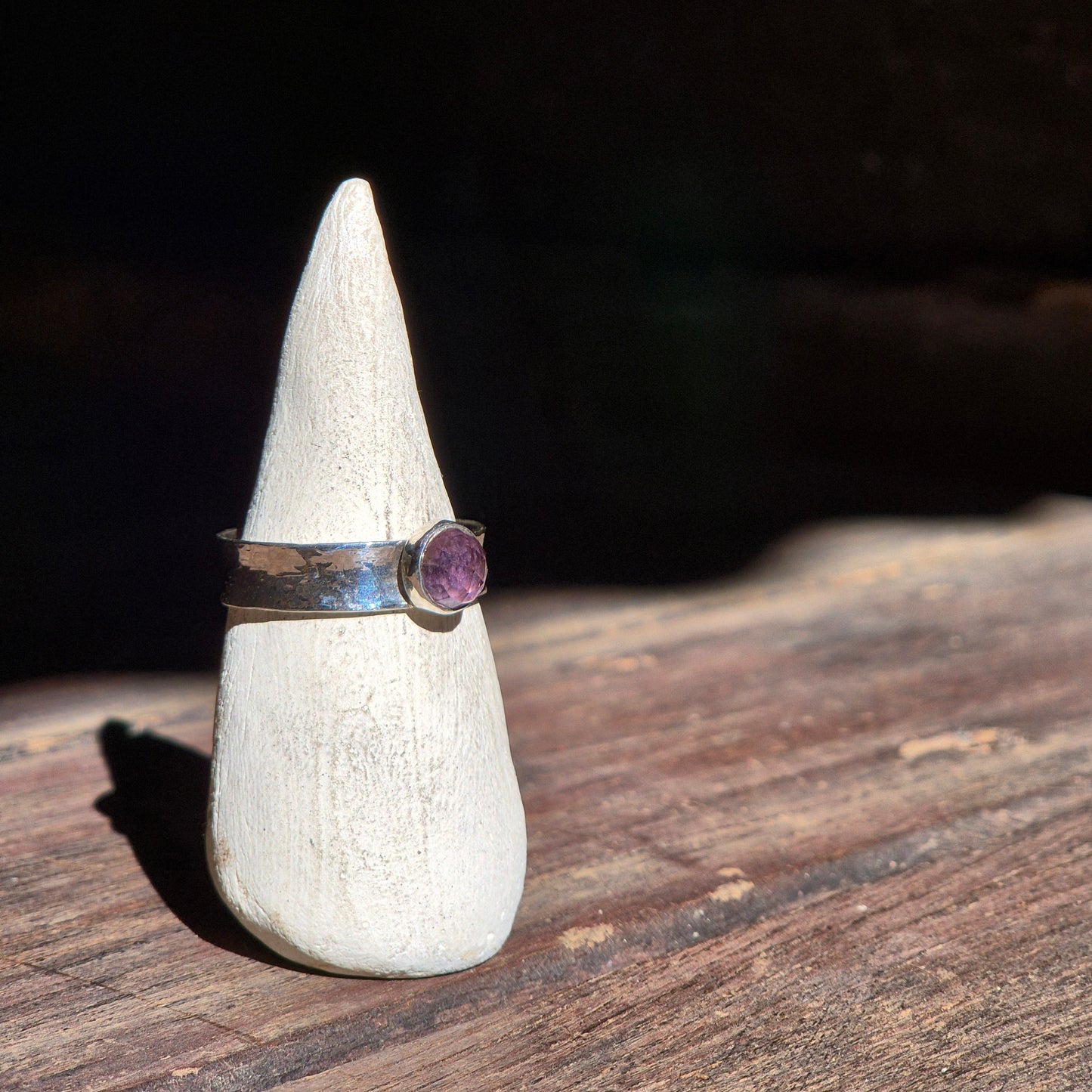 Rose Cut Amethyst Ring