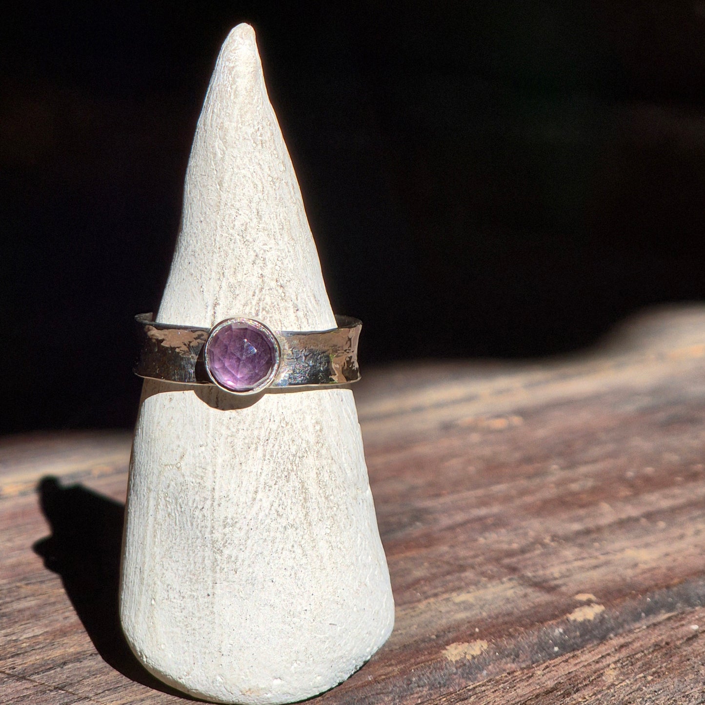 Rose Cut Amethyst Ring