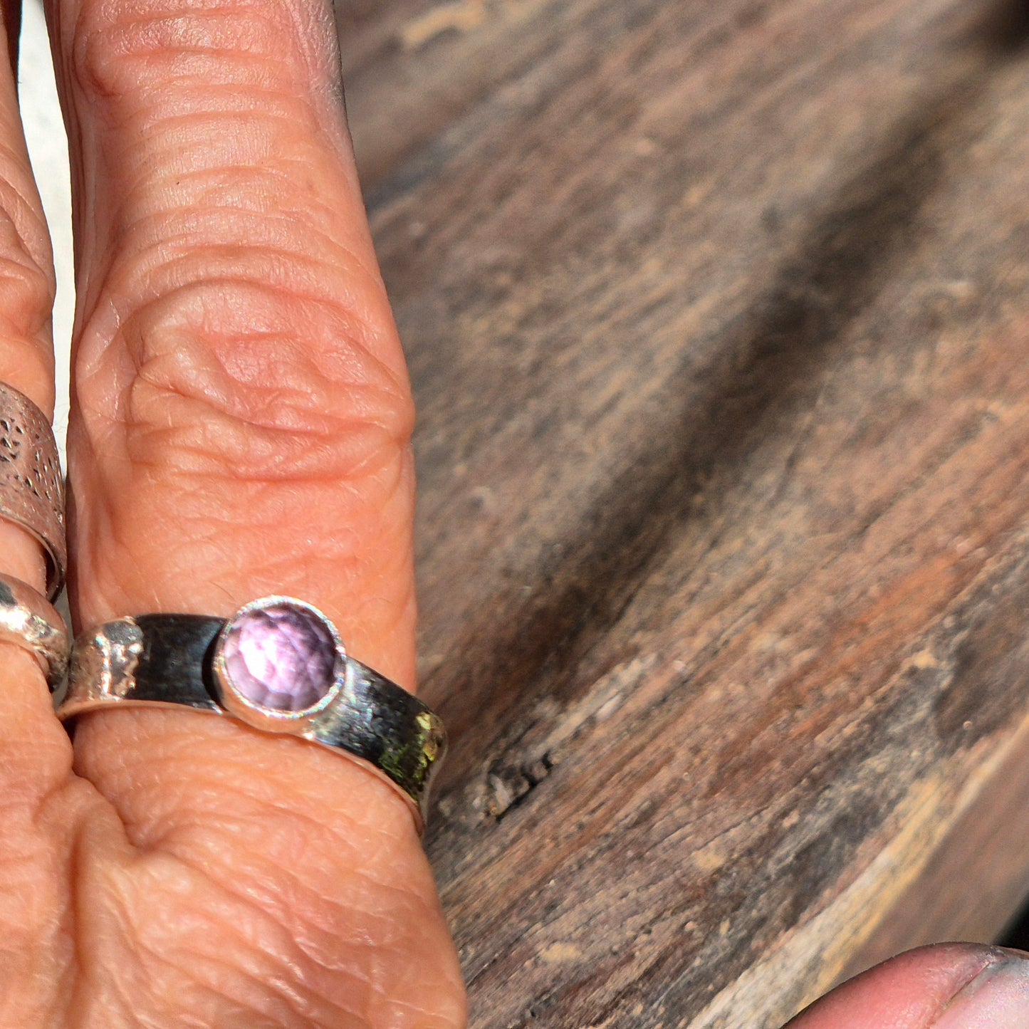 Rose Cut Amethyst Ring