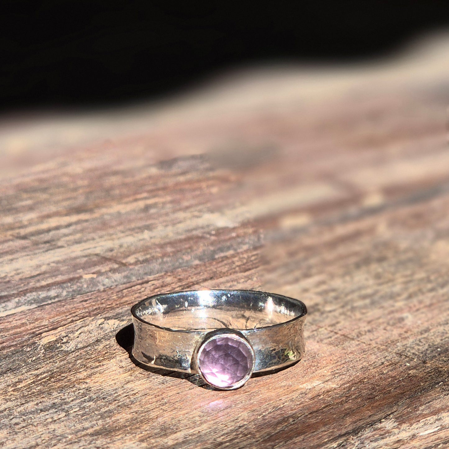 Rose Cut Amethyst Ring