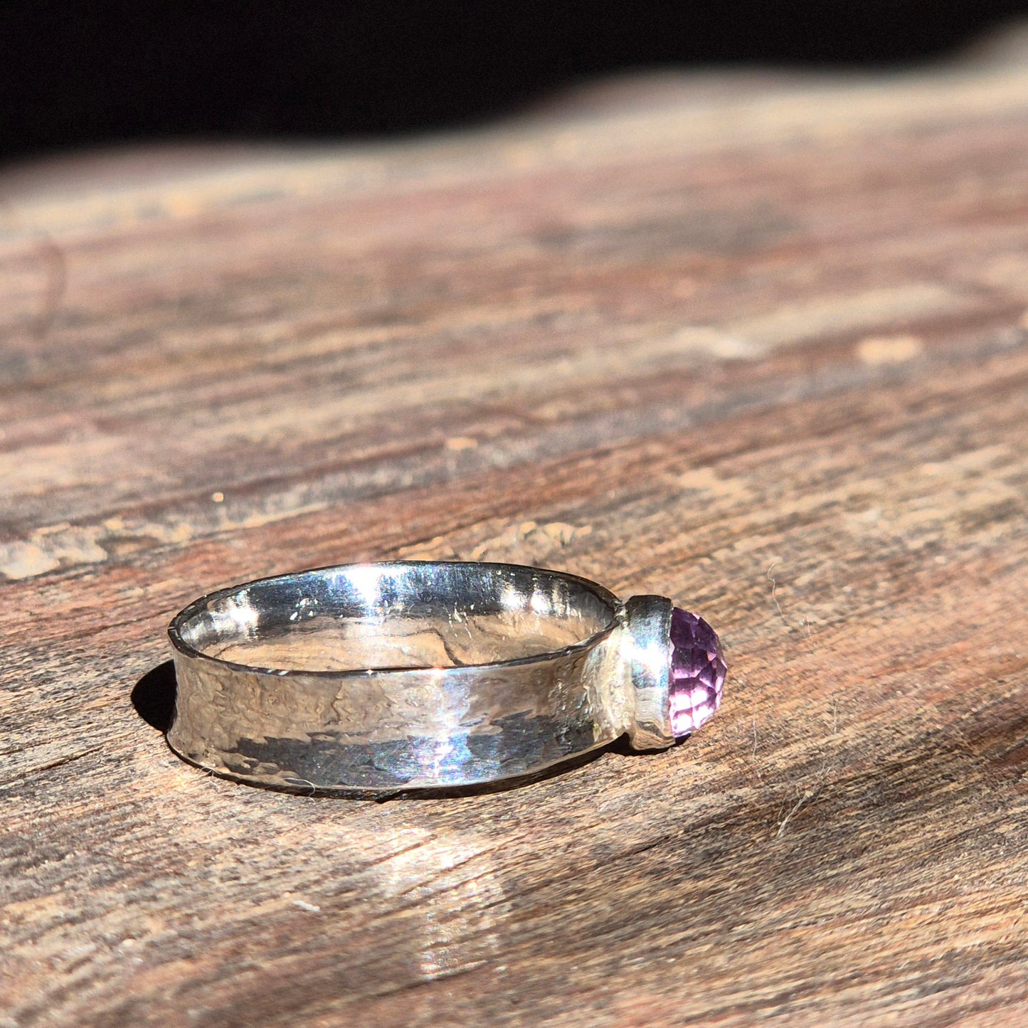 Rose Cut Amethyst Ring