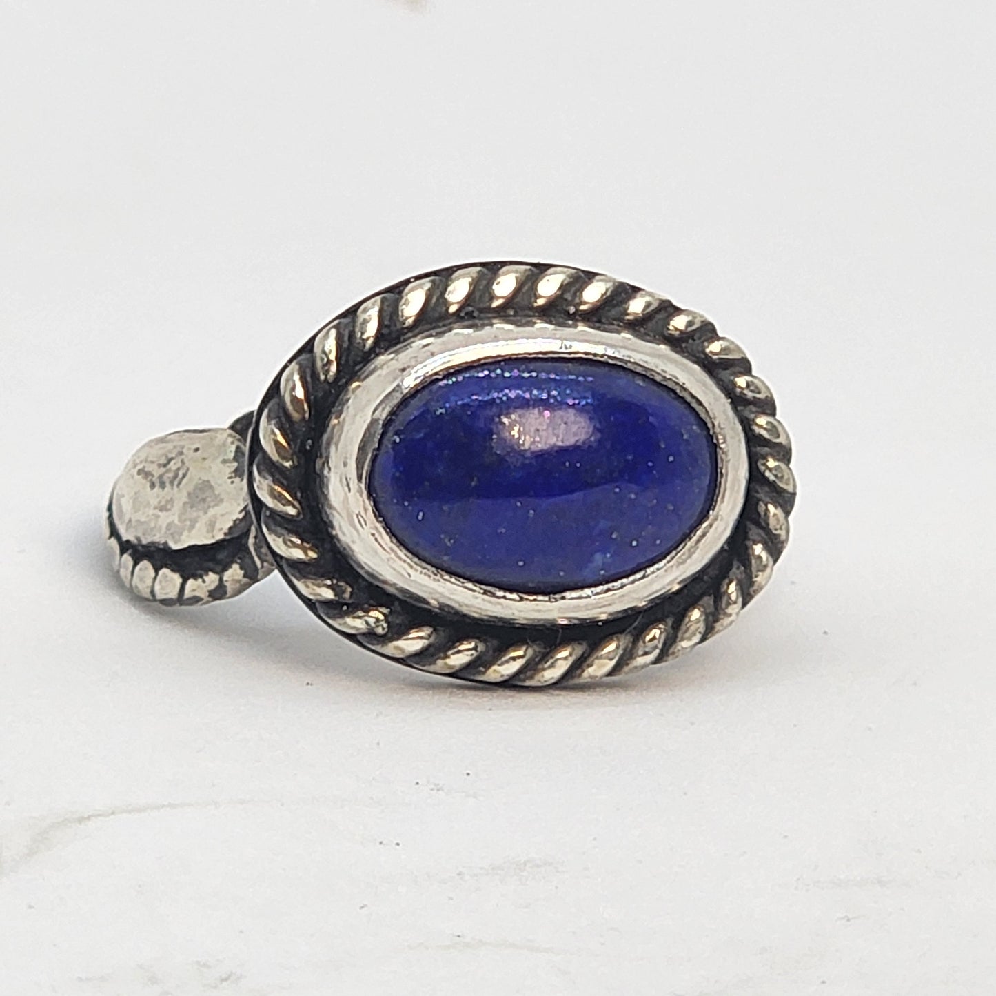 Lapis Lazuli Braid Ring