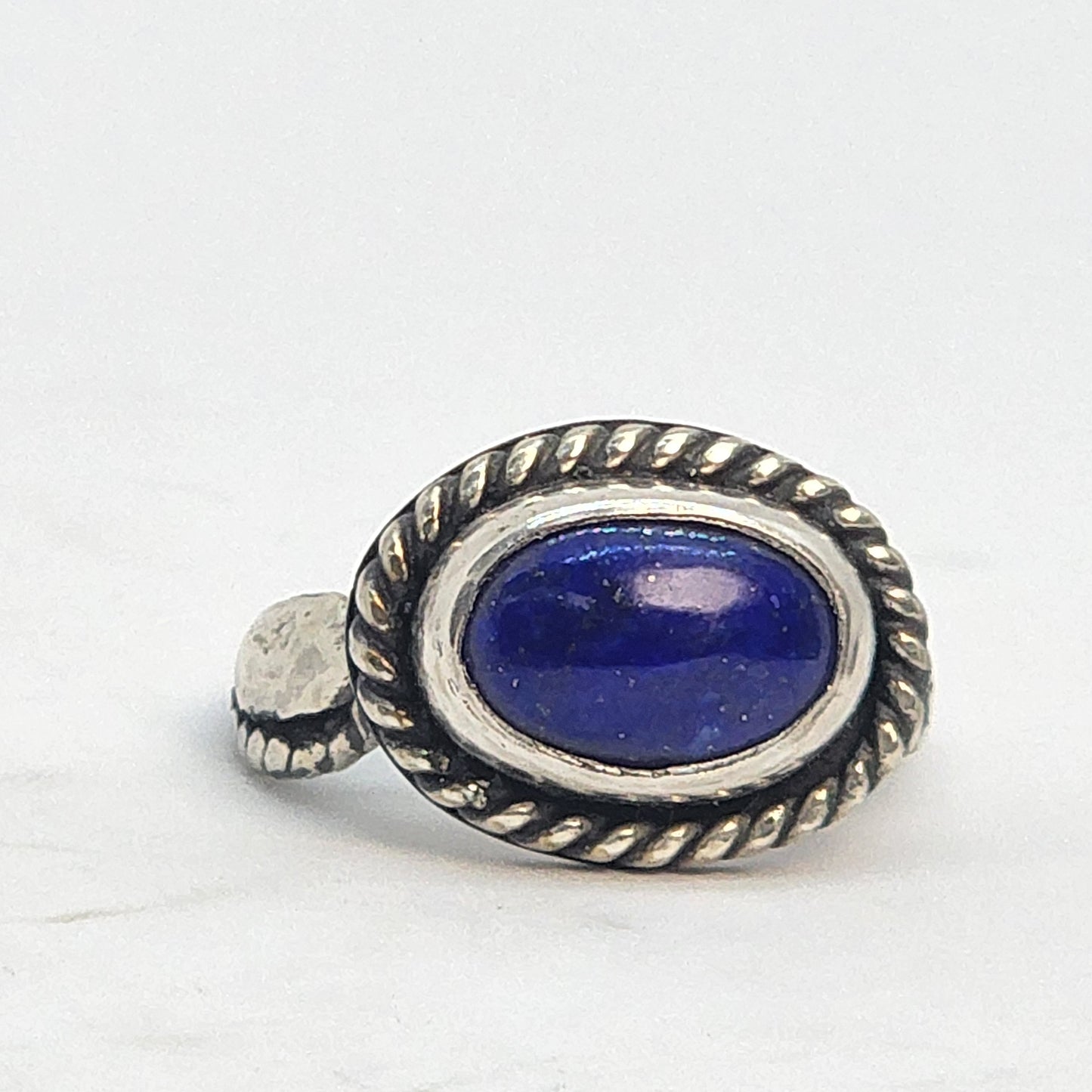 Lapis Lazuli Braid Ring